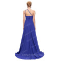 Wholesale Grace Karin Beaded One Shoulder Royal Blue Prom Dress CL2949-5